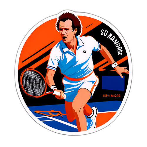 Dynamic Vintage Tennis Sticker