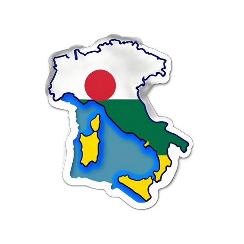 Minimalist Kart av Italia med Moldova