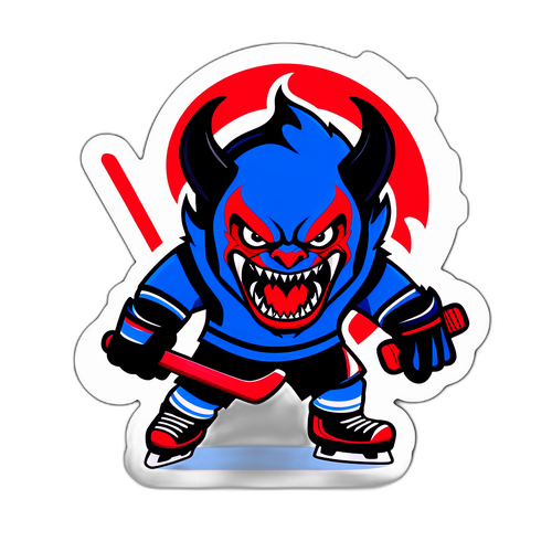 Fierce Devil vs. Determined Penguin Sticker