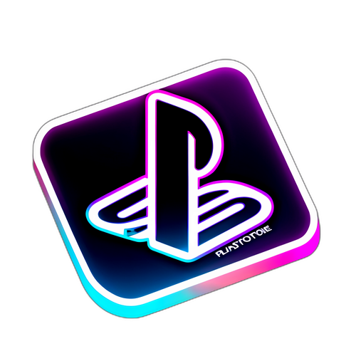 Logo de PlayStation Store en style néon