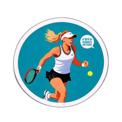 Motiverende tennis sticker