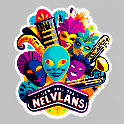 Vibrantong Sticker ng New Orleans