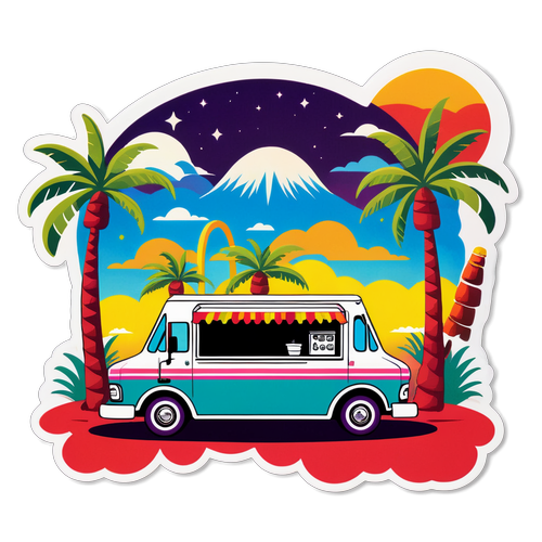 Whimsical Taco Truck in Paradise