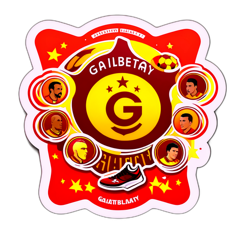 Sticker ya Mpira wa Kijamii wa Galatasaray