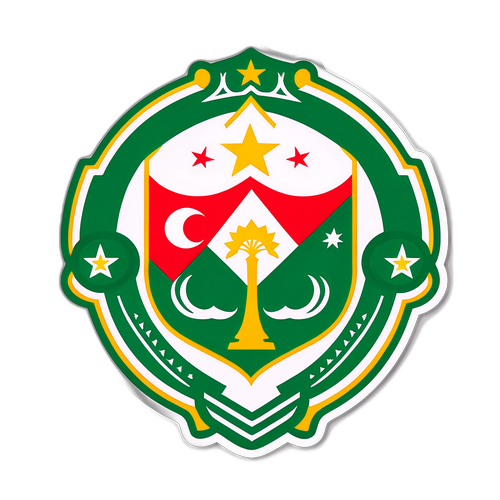 Stiker Logo MC Alger dengan Elemen Budaya Aljazair