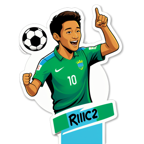 Stiker Inspiratif Rio Haryanto dengan Sentuhan Sepak Bola