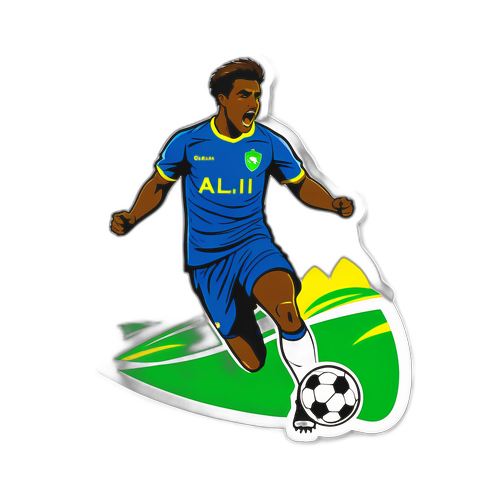 Stiker Kegembiraan Permainan Al-Ahli vs Al-Gharafa