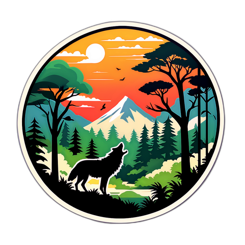 Monimuotoinen maisema: metsä, viidakko ja avara taivas