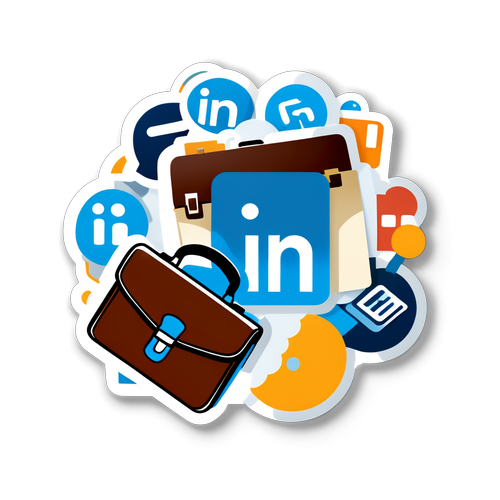 Professional Networking Sticker with LinkedIn Logo