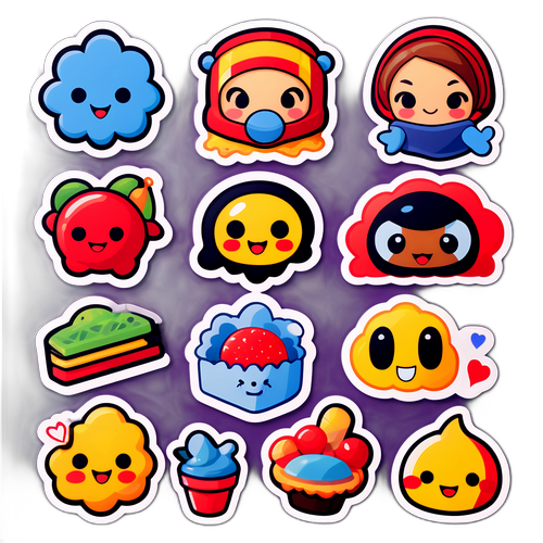 สติกเกอร์การ์ตูนที่แสดงความปรารถนาสำหรับการปล่อยผลิตภัณฑ์