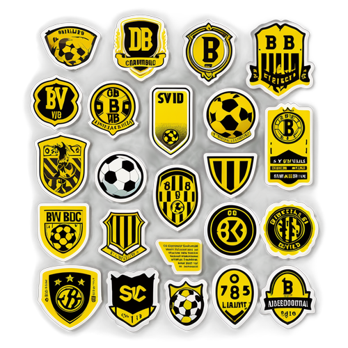 Sticker van klassieke voetbalmomenten met BVB-waarden