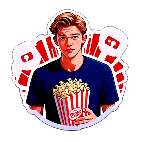 Filmstjärna med popcorn