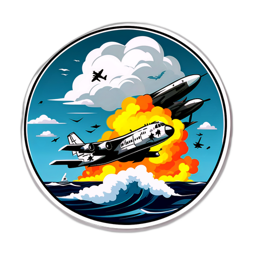 美军战机失事紧张场景