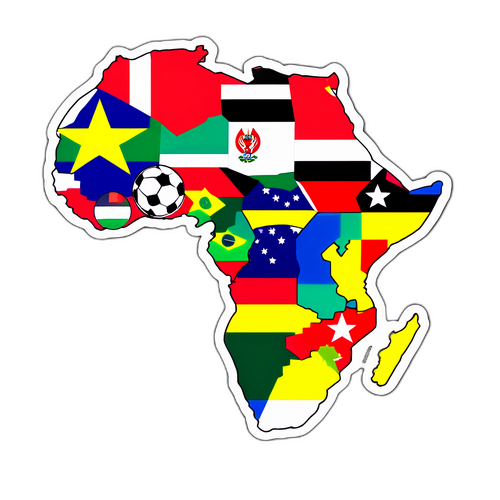 Kichwa cha Sticker: Bendera ya Afrika Cup of Nations (AFCON)