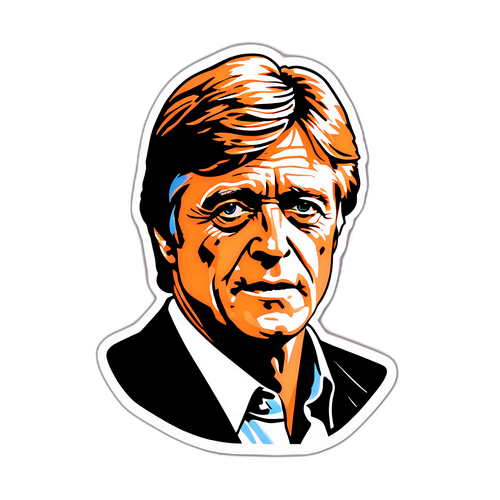 Minimalistische Zeichnung von Robert Redford