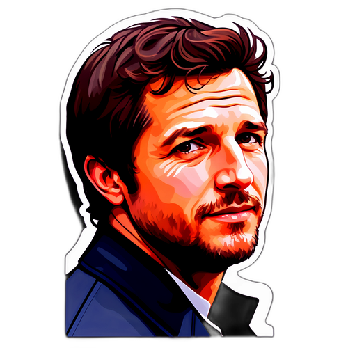 Autocollant mettant en valeur le charme de Guillaume Canet