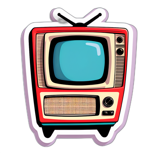 Retro TV Sticker for tv2.no
