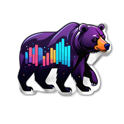 Futuristic Bear Stock Futures Sticker