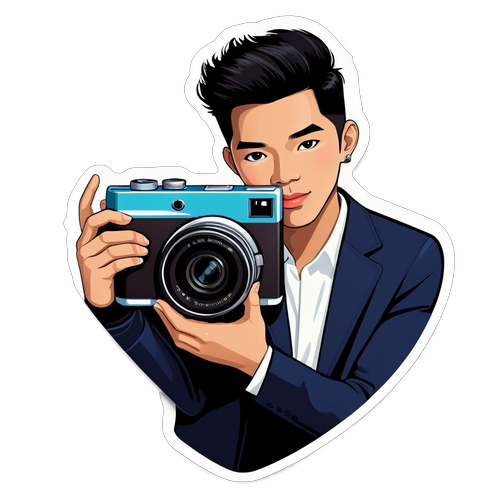 Chic na Sticker ni BJ Pascual na may Kamera