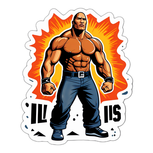 En kraftfuld klistermærke af The Rock