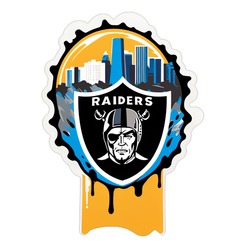 Raiders Football Skyline Sticker