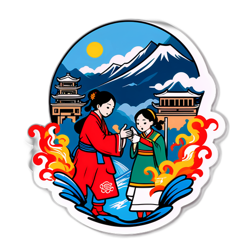 纪念汶川地震历史时刻的艺术贴纸