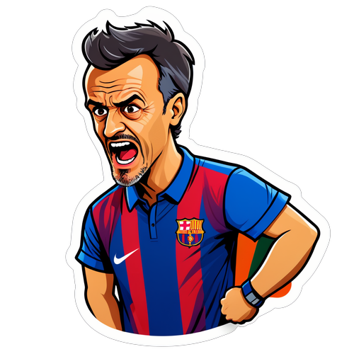 Sticker ya Luis Enrique akifundisha