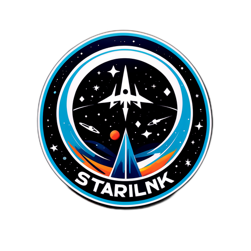 Minimalist Starlink Klistremerke