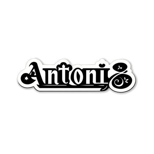 Sticker Minimalista con Nome 'Antony'