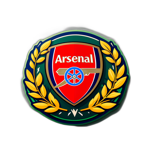 Arsenal-logo med kanon og laurbærkrans