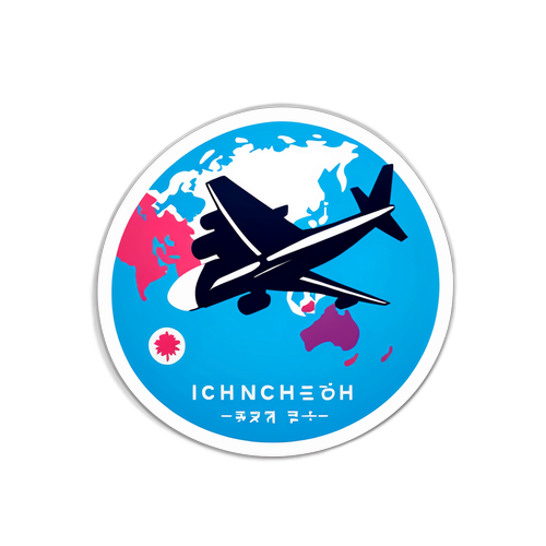 여행의 시작을 상징하는 스티커