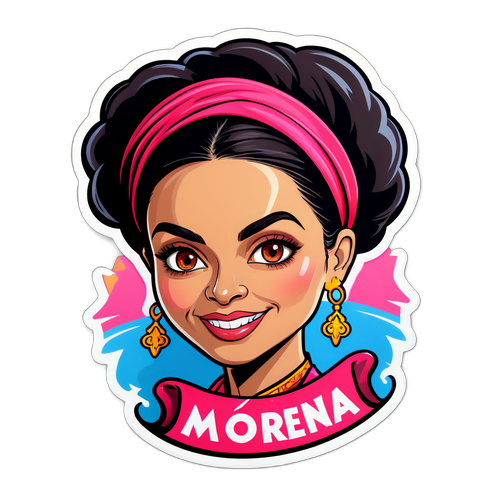 Diseño de un sticker de Morena Rial