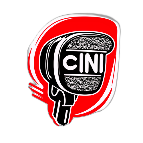 Autocollant avec logo stylisé de CNN