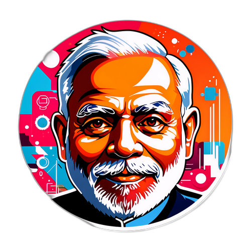 प्रेरणादायक स्टिकर नरेंद्र मोदी
