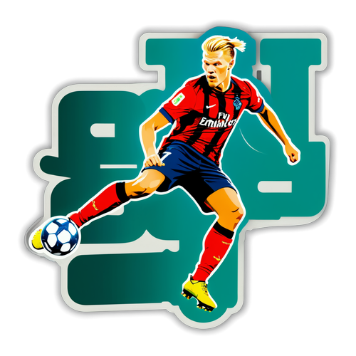 Desain Stiker: Erling Haaland Mencetak Gol