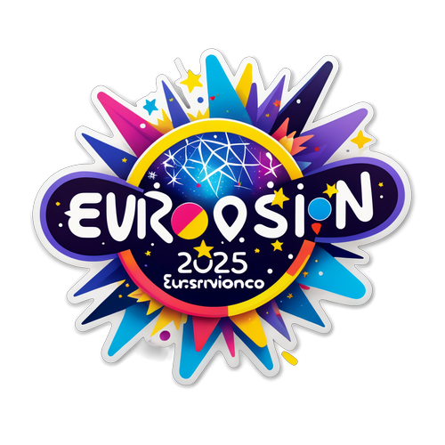 ออกแบบสติ๊กเกอร์เฉลิมฉลองบรรยากาศเทศกาล Eurovision 2025