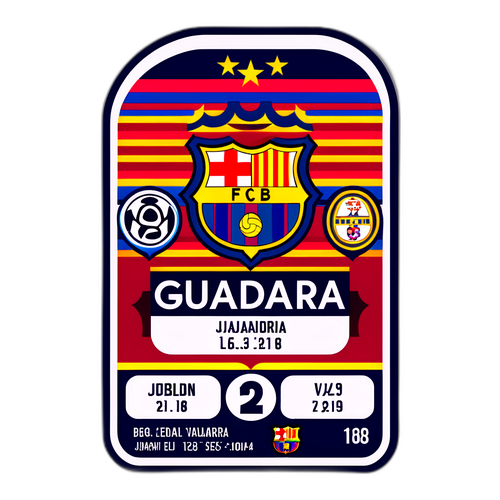 מדבקת כרטיס משחק גואדלחרה נגד ברצלונה