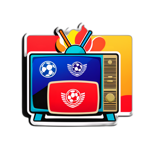 Televizor cu meciuri sportive