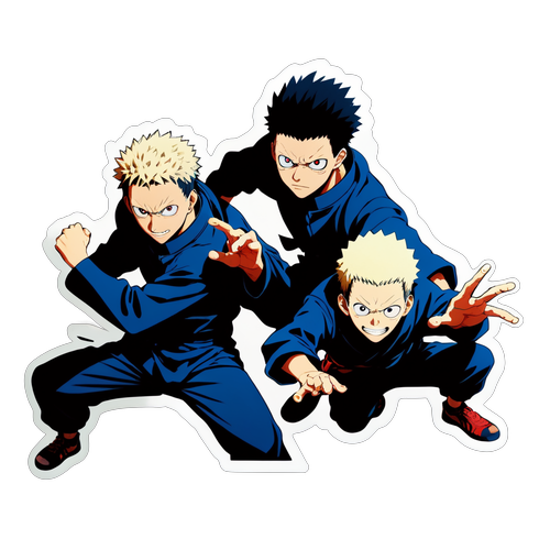 ตัวละครจากเกม Jujutsu Kaisen ในท่าต่อสู้