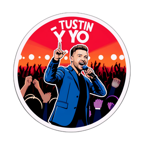 Justin Timberlake koncertjén, energikus tömegben