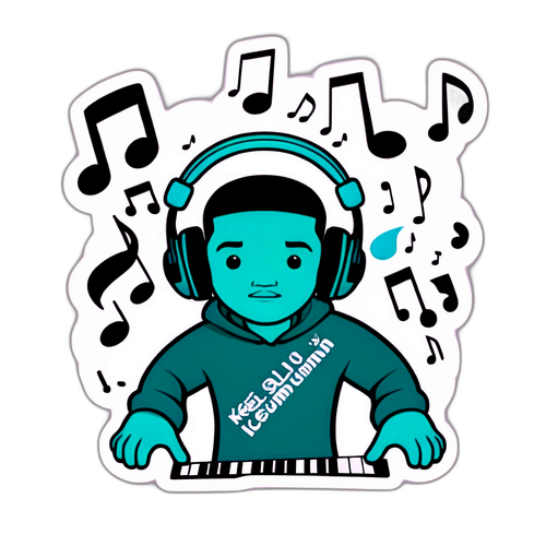 Cute Music Enthusiast Sticker