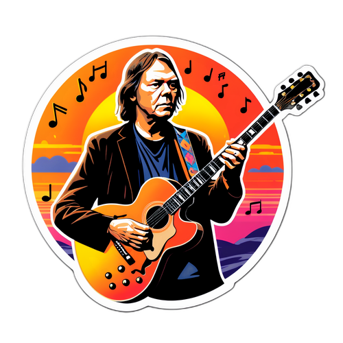 Neil Young med gitar