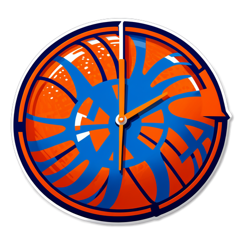 Vibrant Knicks Clock Face Design