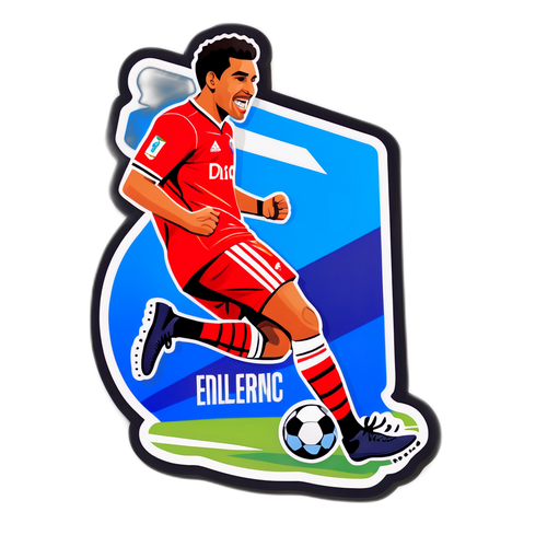 Stiker Luis Diaz Beraksi