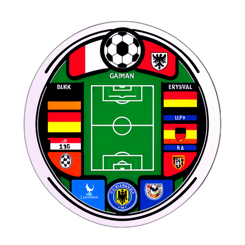 Thiết kế nhãn dán về kết quả trận đấu bóng đá Đức