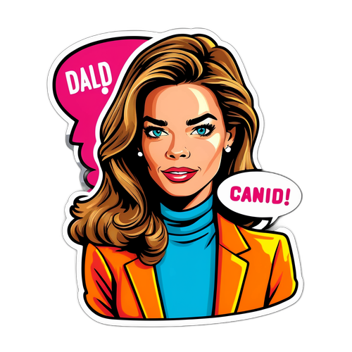 Autocollant Coloré de Denise Richards en Rôle Audacieux