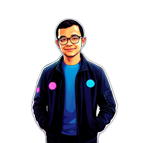 Digital kunst klistremerke av Demis Hassabis