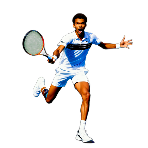 Félix Auger-Aliassime im Tennisaction