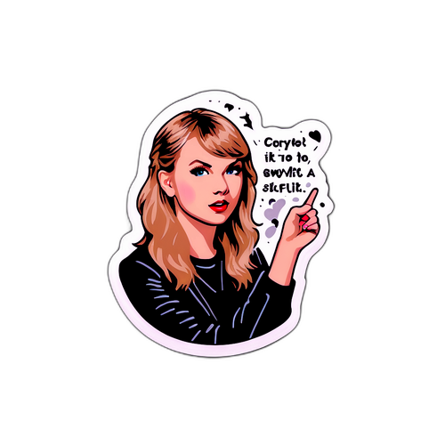 Autocollant Taylor Swift : Célébration des Albums et des Paroles Iconiques