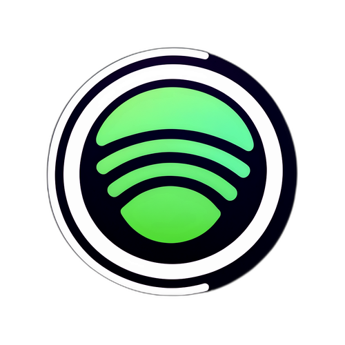 Autocollant vintage du logo Spotify avec un effet de dégradé